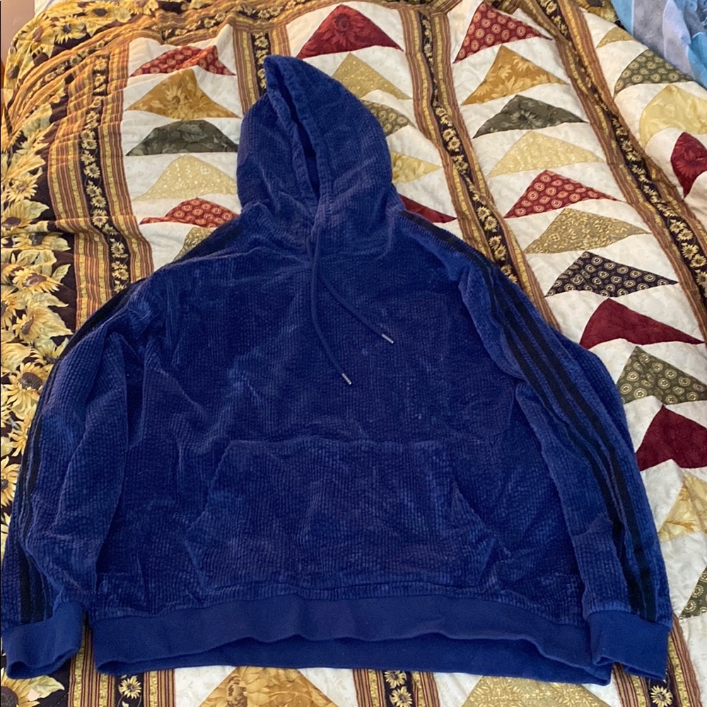 IVY PARK blue corduroy hoodie